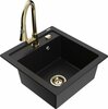 Graniidist köögivalamu Mexen Vito 6503-77-670101-50, 52 x 49 x 21 cm, must/gold, segisti ja sifooniga