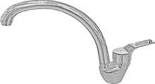 Köögisegisti Baltic Aqua F-3401 Flora, kroom