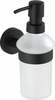 Seinale kinnitatav seebidosaator Wenko Bosio, must, 200 ml