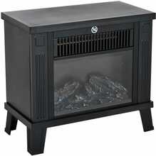 Elektriline kamin Homcom 34 x 17 x 31 cm, 600/1200 W, must