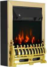 Elektriline kamin Homcom 48,2 x 18,5 x 59,2 cm, 1000/2000 W, kuldne