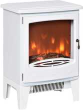 Elektriline kamin Homcom 39 x 26 x 54,8 cm, 900/1800 W, valge