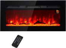 Elektrikamin Homcom LED leegiefektiga, 1800 W, must