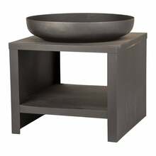 Lõkkealus puudehoiu kohaga Esschert design, must, 62 cm