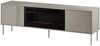 TV-aluskapp Cama Meble EF Tresse, 180 x 40 x 54.5 cm, must, kašmiir matt koos kaminaga
