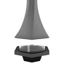 Terasest kamin Bordelet Eolia 907, keskne, klaasiga