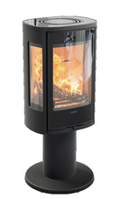 Kaminahi Nibe Contura C886G:2 Style, must, klaasplaadiga peal