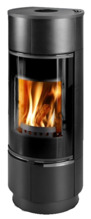 Terasest kamin Thorma Atika Ceramic Plus, must keraamika