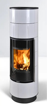 Terasest kamin Thorma Delia Ceramic Extra, valge keraamika
