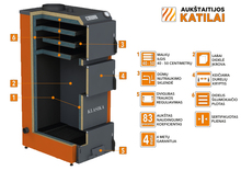Tahkekütuse katel Klasika, pealtlaetav, 16kW, Aukštaitijos katilai