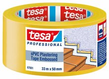 Tinkimisteip Tesa 67001, PVC, reljeefne, 50 mm x 33 m, kollane