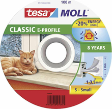 Kummist tihendusteip Tesa, 9 mm x 100 m, valge