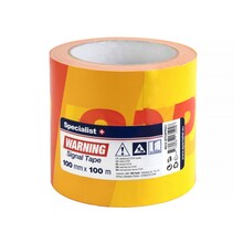 Hoiatuslint Specialist+, TFP3135W-606, 100 m x 100 mm, punane/kollane