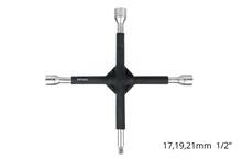 Kummeeritud ristikujuline rattavõti Amio amio-02402, 17 mm, 19 mm, 21 mm