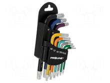 Torx võtmete komplekt Proline, 9 tk T10-T50, S2