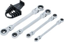 Pööratava otsaga E-tüüpi mutrivõtmete komplekt Bgs Technic 71028, E6 - E24, 4 tk