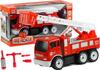Mänguasi tuletõrjeauto Lean Toys eemaldatavate redelite ja tööriistadega