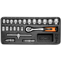 Padrunvõtmete komplekt Neo 22 tk 3/8