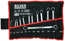 Kahe otsaga rõngasvõtmete komplekt Silver, 6-32 mm, 12 tk