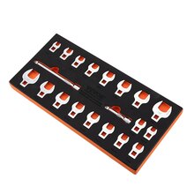 Mutrivõtmete komplekt Vevor, 20 tk, 3/8 ajam, 9.5-22.2 mm SAE ja 10-22 mm meetrilised
