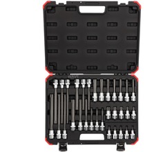 Otsikukomplekt Gedore 3301577, 1/2, 32 tk, TORX, must/punane