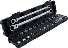 Pikkade liigendpeaga padrunvõtmete komplekt Bgs Technic 74274, 27 tk