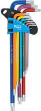 L-tüüpi mutrivõtmete komplekt Bgs Technic 74459B, T10 - T50, 9 tk