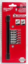 Kuuskantpadrunite komplekt Milwaukee 4932480566, 6 tk, 1/4 Hex