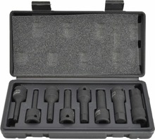 Löökpadrunite komplekt AWTOOLS AW38780BL HEX, 8 tk, must