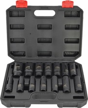Löökpadrunite komplekt AW-Tools AW38691BL 1/2, 14 tk, must