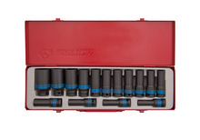 Padrunvõtmete komplekt King Tony 4415MP03 1/2, 15 tk, 10-32 mm