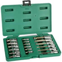 Padrunite ja otsikute komplekt SATA S09051, 18 tk