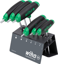 Torx-võtmete komplekt Wiha ComfortGrip T-käepidemega, 6 tk, must/punane