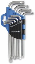 Torx võtmete komplekt Hogert HT1W814, 9 tk