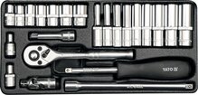 Padrun- ja võtmekomplekt Yato YT-14421, 23 tk