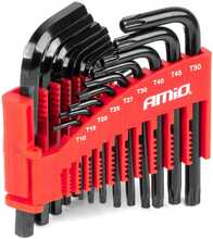 Kuuskant- ja Torx-võtmete komplekt Amio AMIO-04297, 22 tk, must