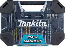 Puuride ja otsikute komplekt Makita E-22604, 104 tk