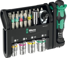Padrunite ja otsikute komplekt Wera Tool-Check Modular 1 WE05049000001, 21 tk