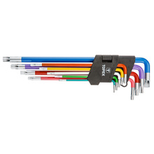 Torx võtmete komplekt Topex T10-T50, 9 tk, värviline