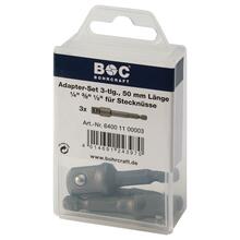 Adapterite komplekt Bohrcraft BC64001100003, 1/4, 3/8, 1/2 x 50 mm, 3 tk