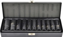 Löökpadrunite komplekt AW-Tools AW38645BL, 1/2, 11 tk, 10-24 mm, must