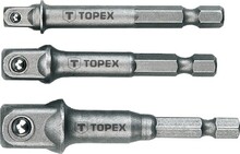 Adapterite komplekt Topex 38D151, 3 tk, 1/4, 3/8, 1/2