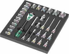 Tööriistakomplekt Wera 9722 Zyklop 1/2, 31 tk, must/hall