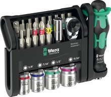 Padrunite ja otsikute komplekt Wera Tool-Check Modular Imperial 1 WE05049001001, 21 tk