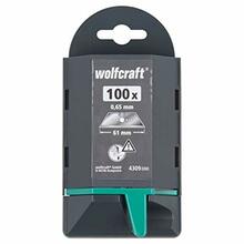 Trapetsikujulised terad Wolfcraft 61x0,65 mm, 100 tk