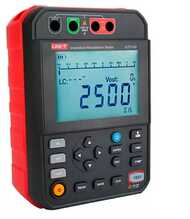 Kõrgepinge isolatsioonitakistuse tester UNI-T 250V/100G omega -2500V/1T omega , 30-1000V DC