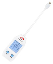 USB C tester UNI-T UT658C, QC1.0/2.0/3.0/4.0, 0~99999mAh, 0~1000Wh, 1~480Omega, 4~24VDC, 0.05~5ADC