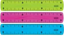 Painduv joonlaud Centrum 86638, 15 cm, sinine/roheline/roosa