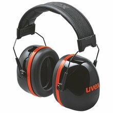 Kaitsvad kõrvaklapid UVEX K30, SNR: 36 dB, must/punane, kokkupandav