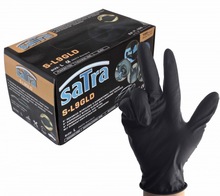 Ühekordsed nitriilkindad SATRA, mustad, L suurus, 100 tk
